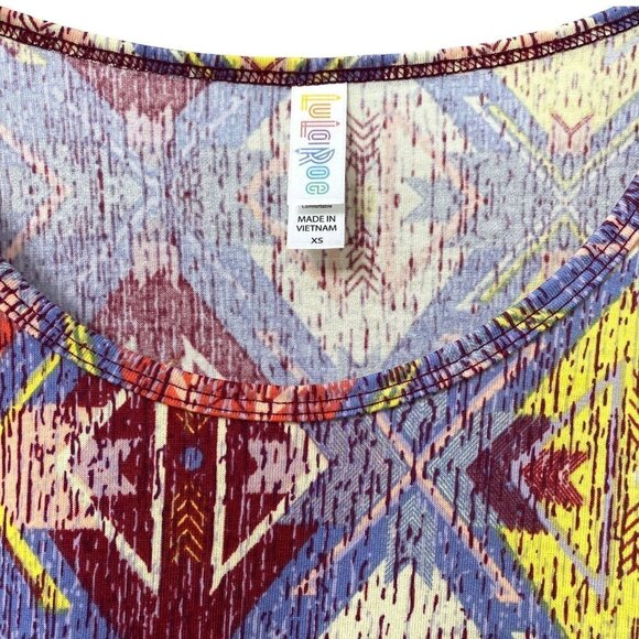 LULAROE Lynnae Top Size XS Tunic Tee Womens Boho Long Sleeve - Picture 3 of 7